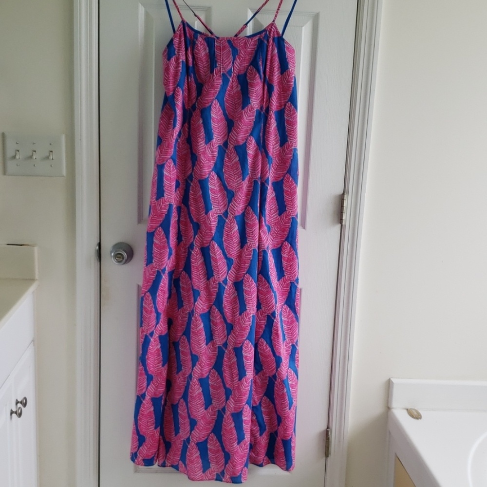 Vineyard Vines Maxi Azure Blue Palm *New w/o tags